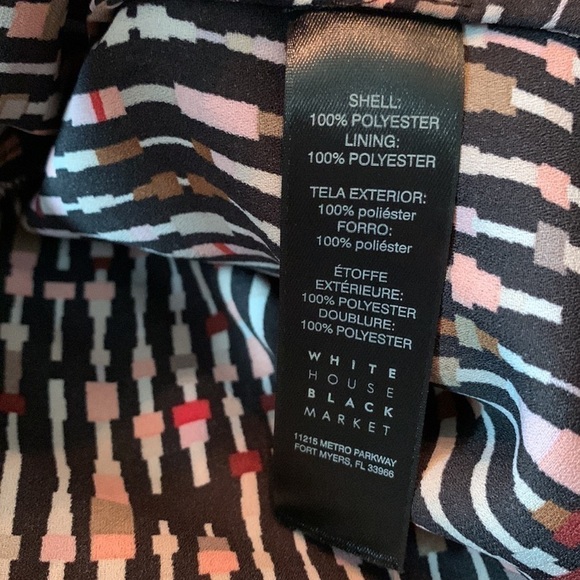 White HOUSE BLACK MARKET Printed Petal-Back Tank - Picture 8 of 10